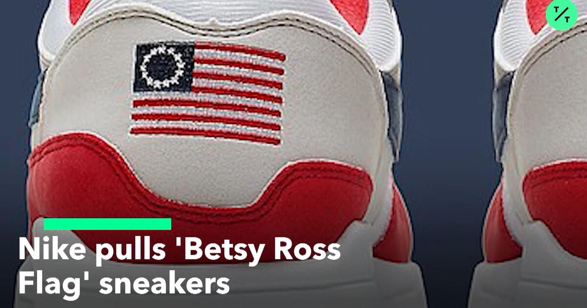 nike shoe with betsy ross flag