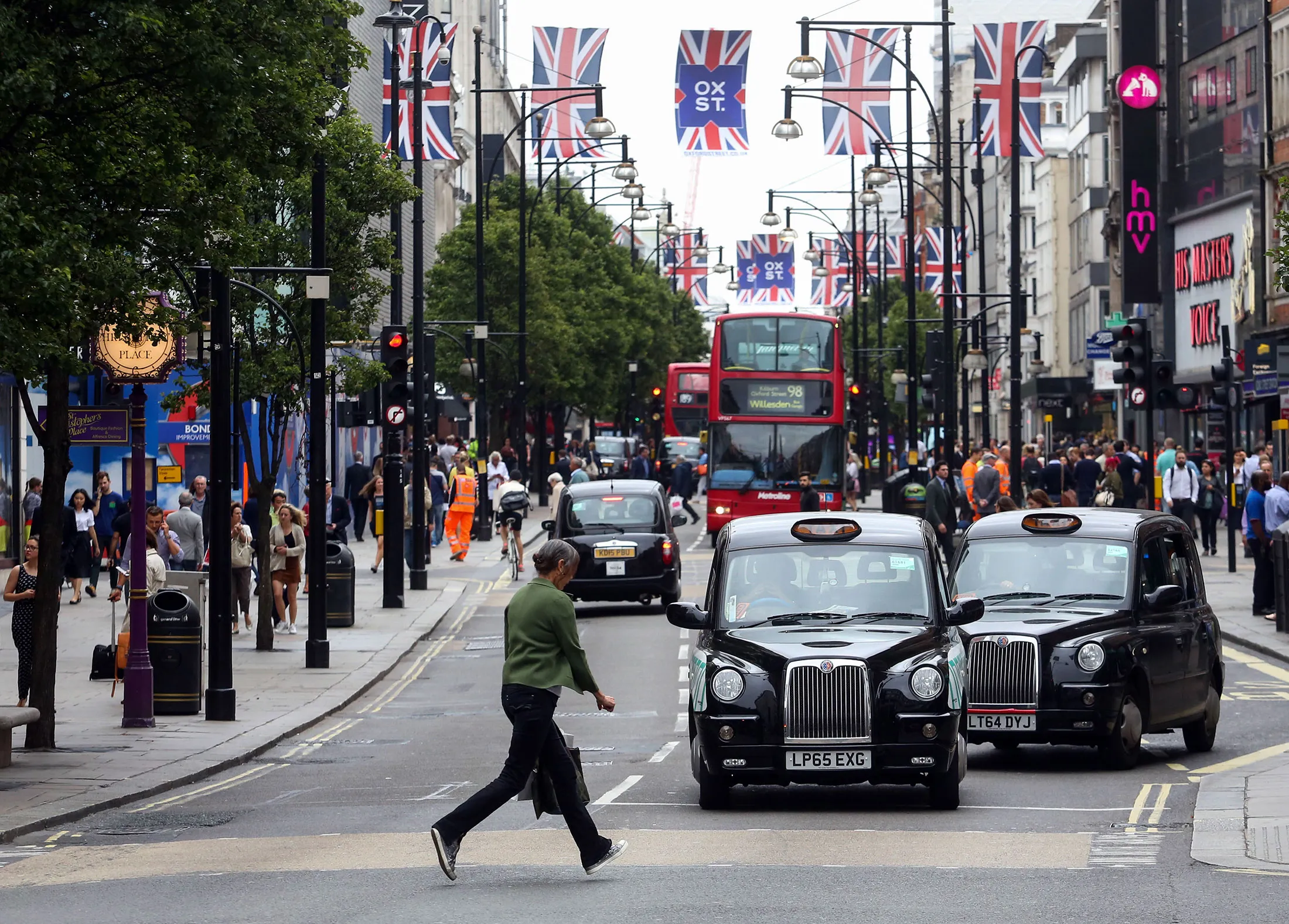 Oxford Street in London.
