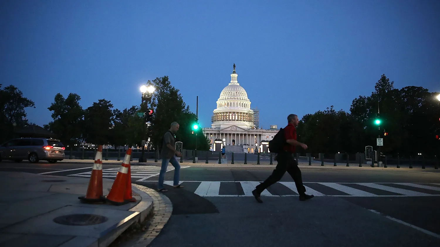 Early-morning light begins to rise in front of the U.S. Capitol on Sept. 6, 2016, in Washington.
