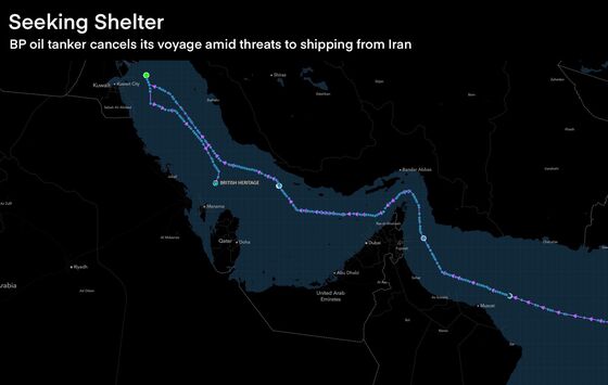 BP Oil Tanker Shelters in Persian Gulf on Fear of Iran Retaliation