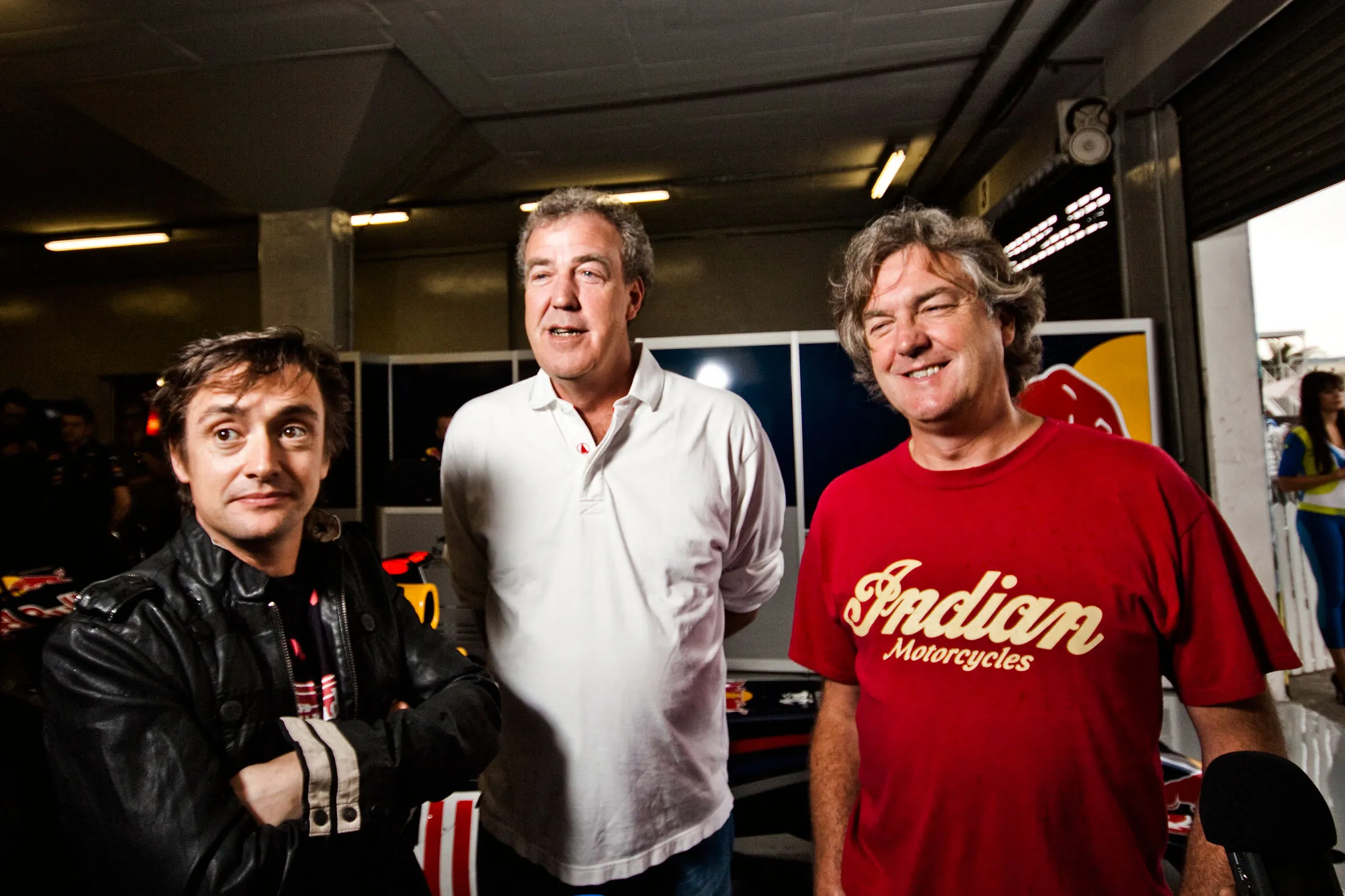Jeremy Clarkson, Richard Hammond and James May of BBC's Top Gear
