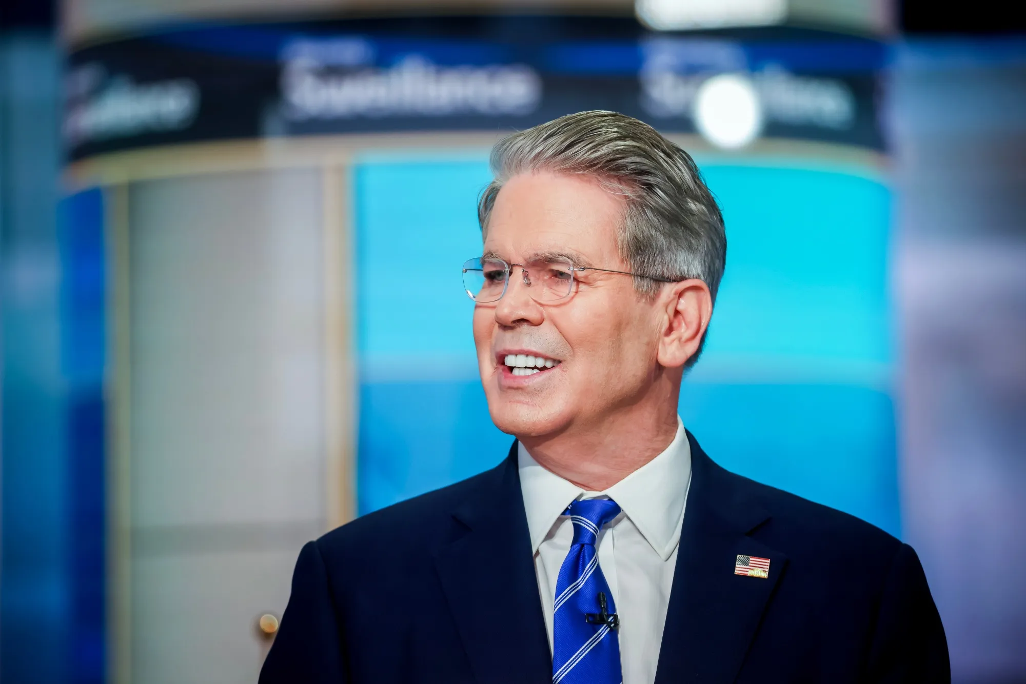 Scott Bessent, US treasury secretary, during a Bloomberg Television interview in New York.