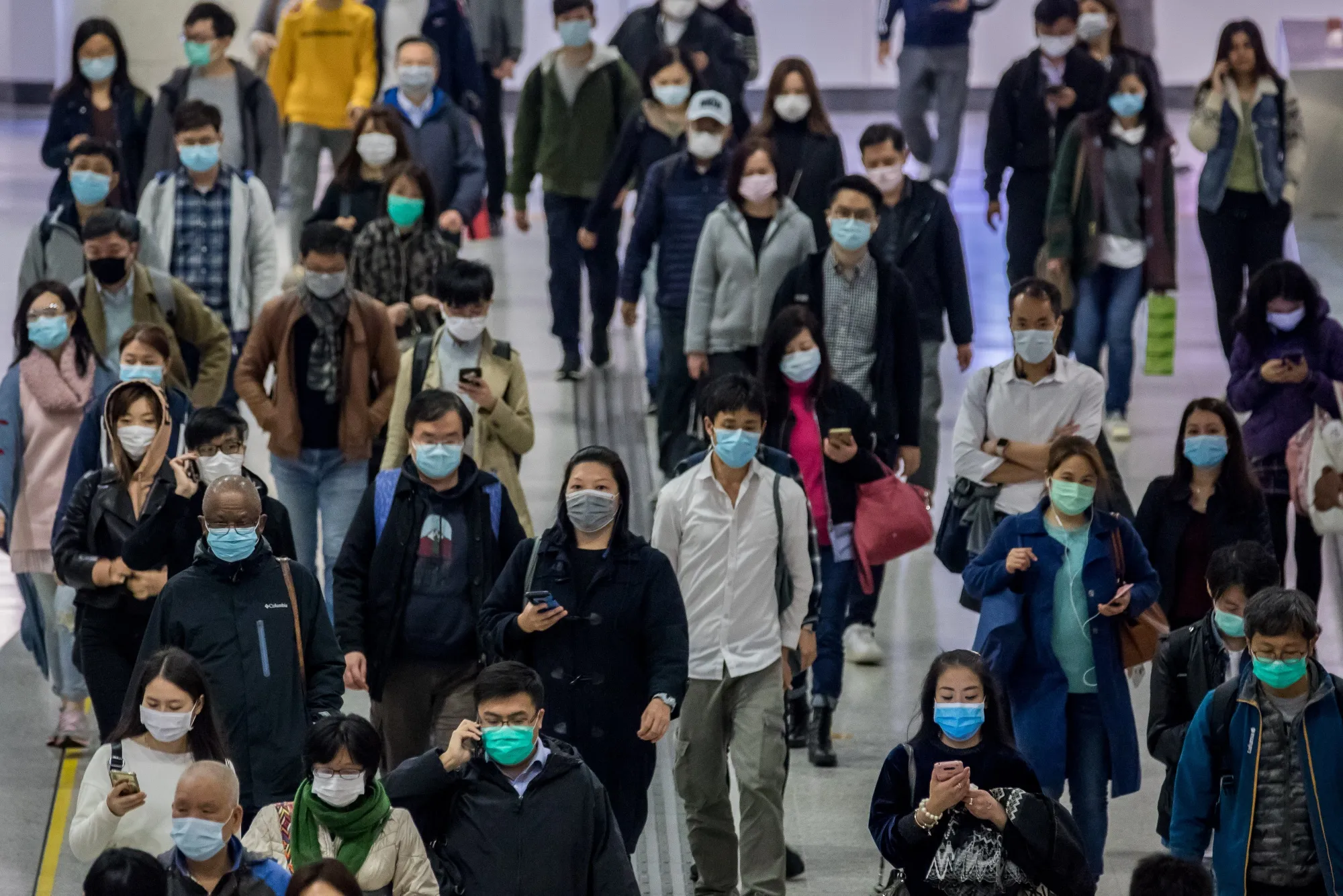 Hong Kong Commuters As Coronavirus Fears Linger