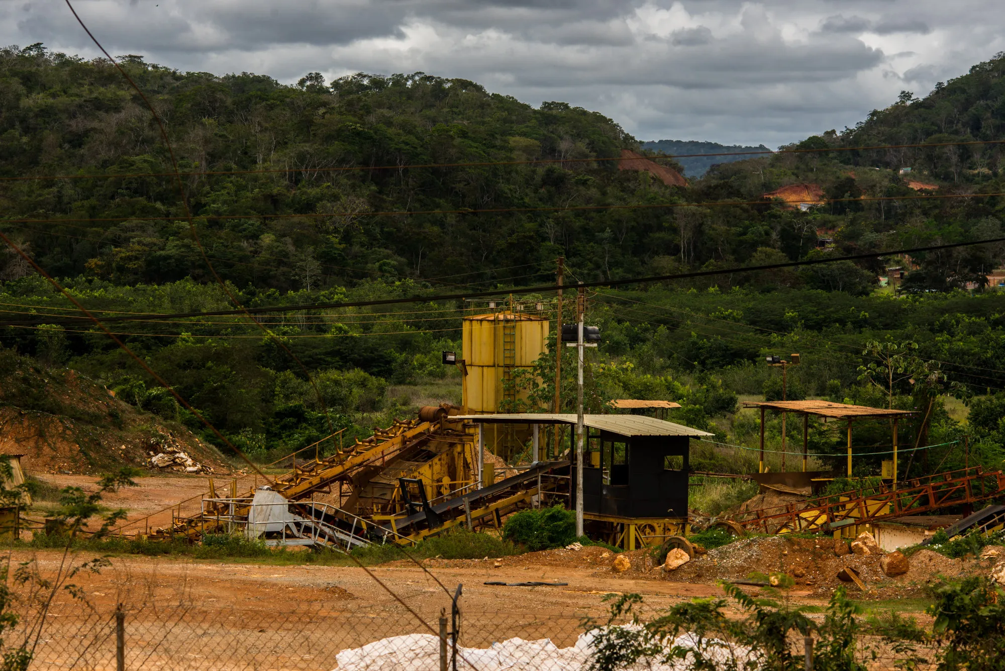 A gold processing facility owned by Minerven in El Callao, Bolivar State, Venezuela.
