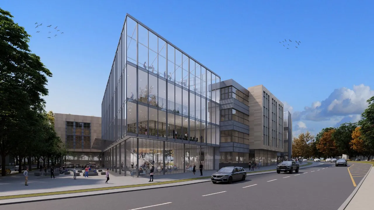 A rendering of a new science building planned for Fordham University’s Bronx campus.