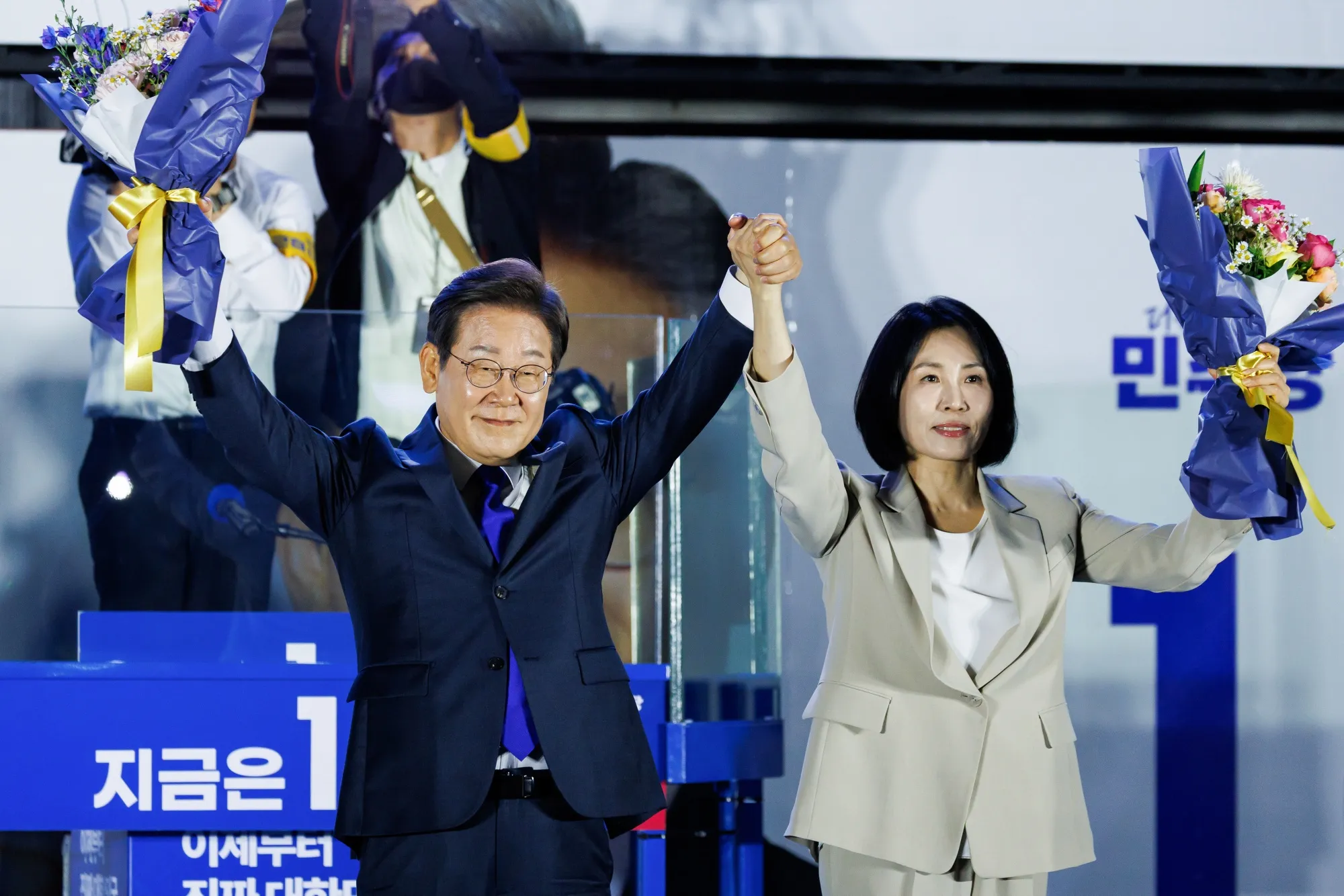 South Korean&nbsp;President Lee Jae-myung and his wife Kim Hye-gyeong&nbsp;in Seoul on June 4.