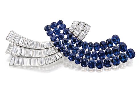 Van Cleef & Arpels Sapphire and Diamond Brooch