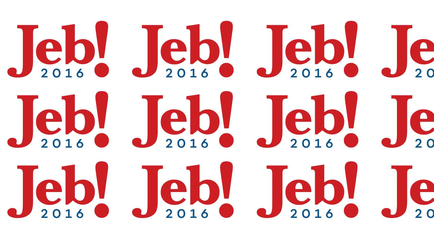 Jeb Bush Unveils ‘Jeb! 2016’ Graphic on Twitter - Bloomberg