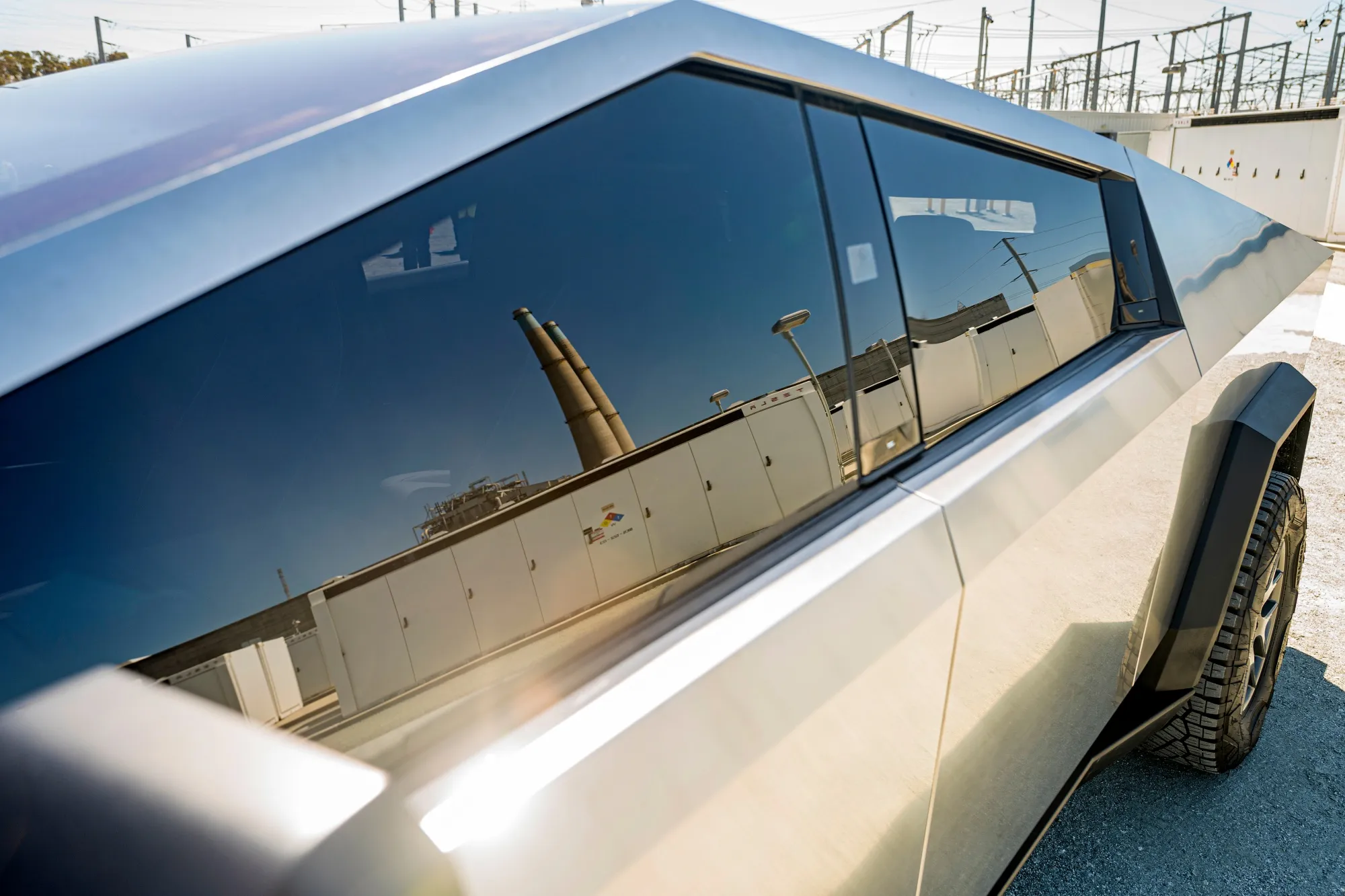 A Tesla Cybertruck prototype in June.