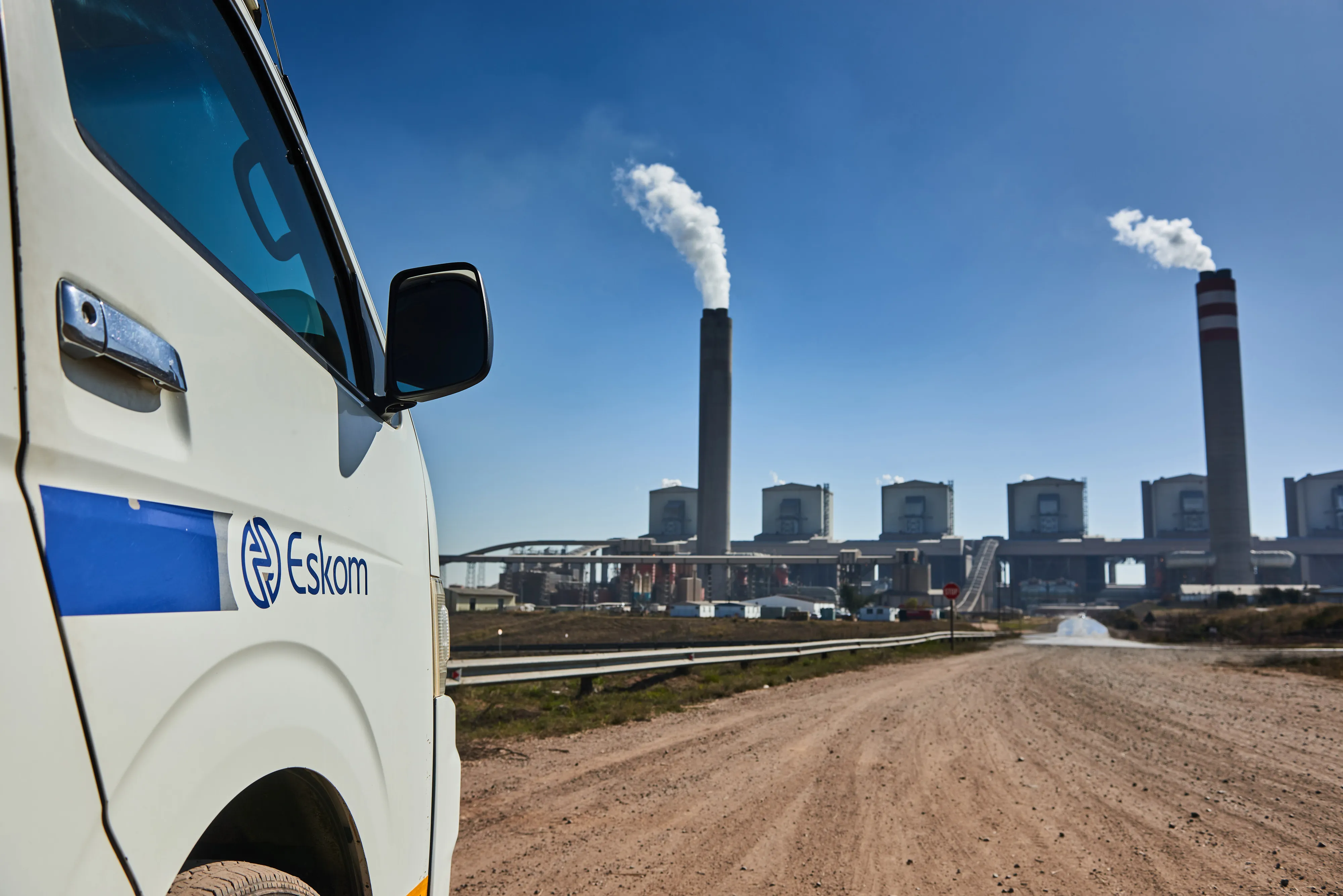 A coal-fired power station, operated by Eskom Holdings SOC Ltd., in Delmas,&nbsp;South Africa.&nbsp;