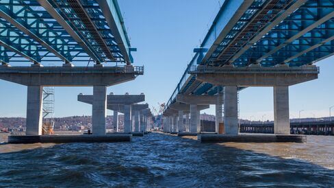 The new Tappan Zee bridge construction.