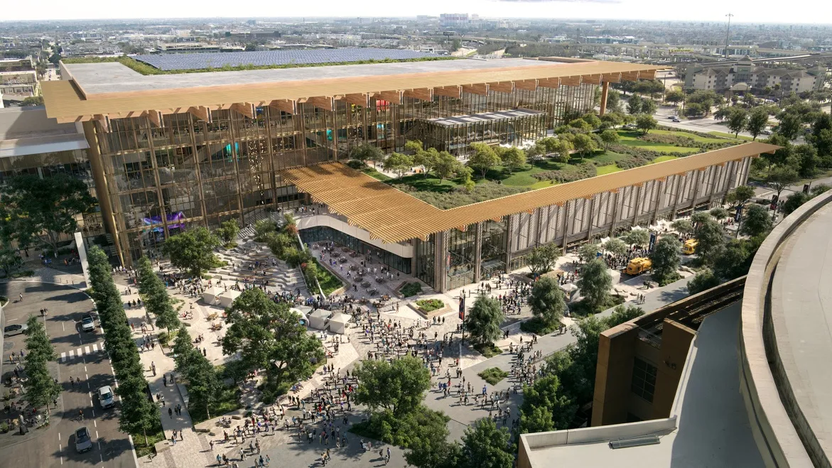 A rendering of planned expansion of the George R. Brown Convention Center in Houston.