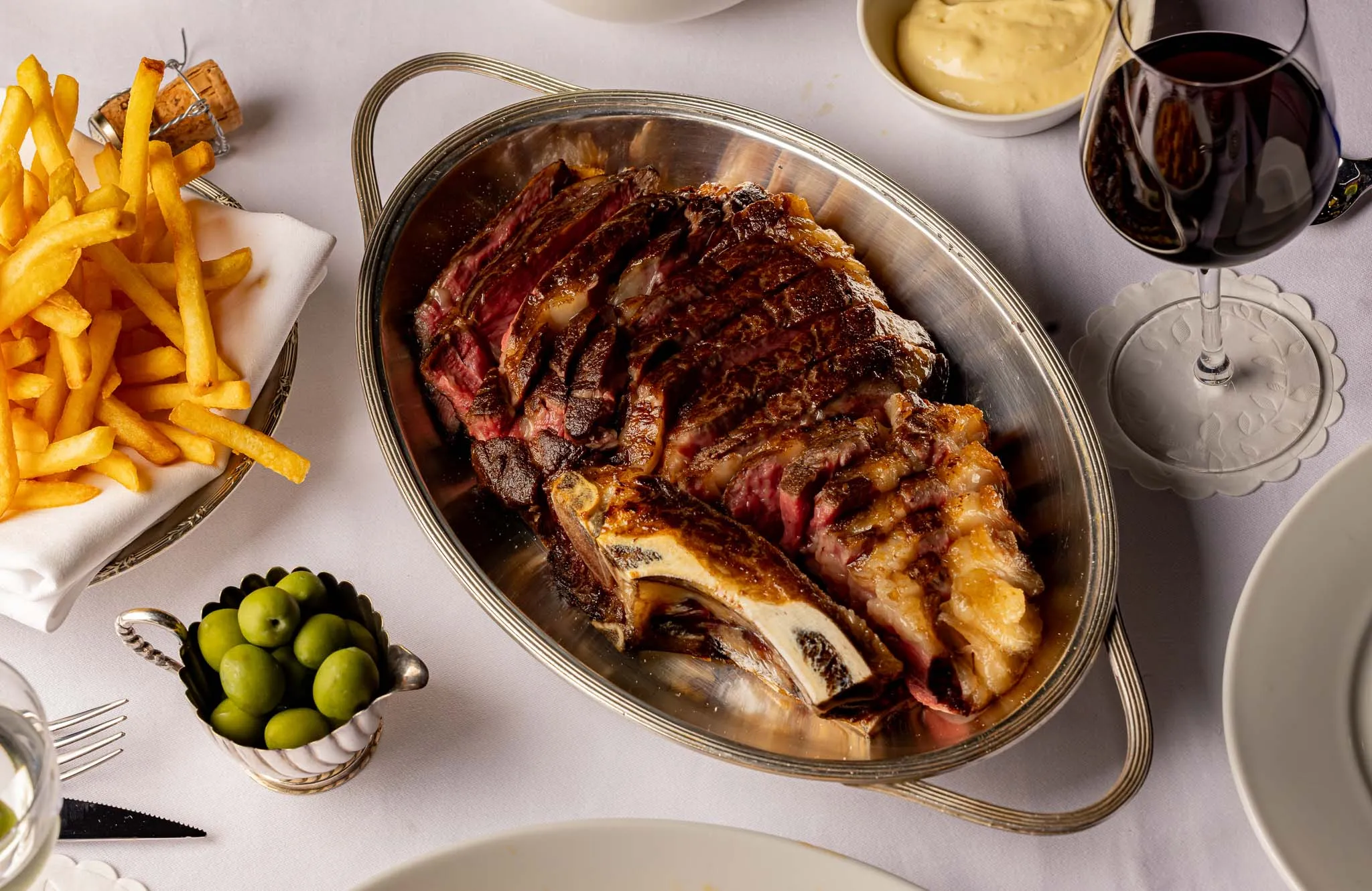 A steak to share at One Club Row, a London restaurant that prides itself on its New York inspiration.&nbsp;