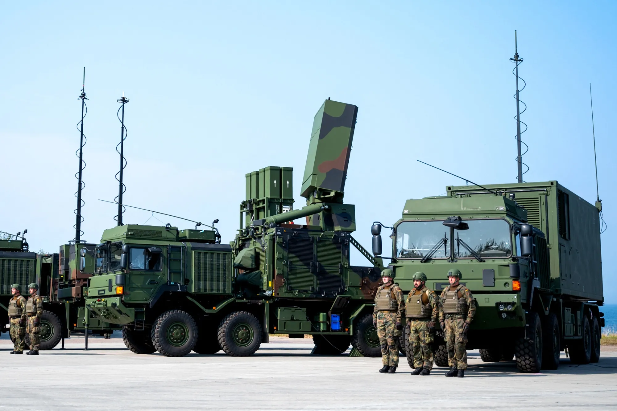 A German IRIS-T air defense system.