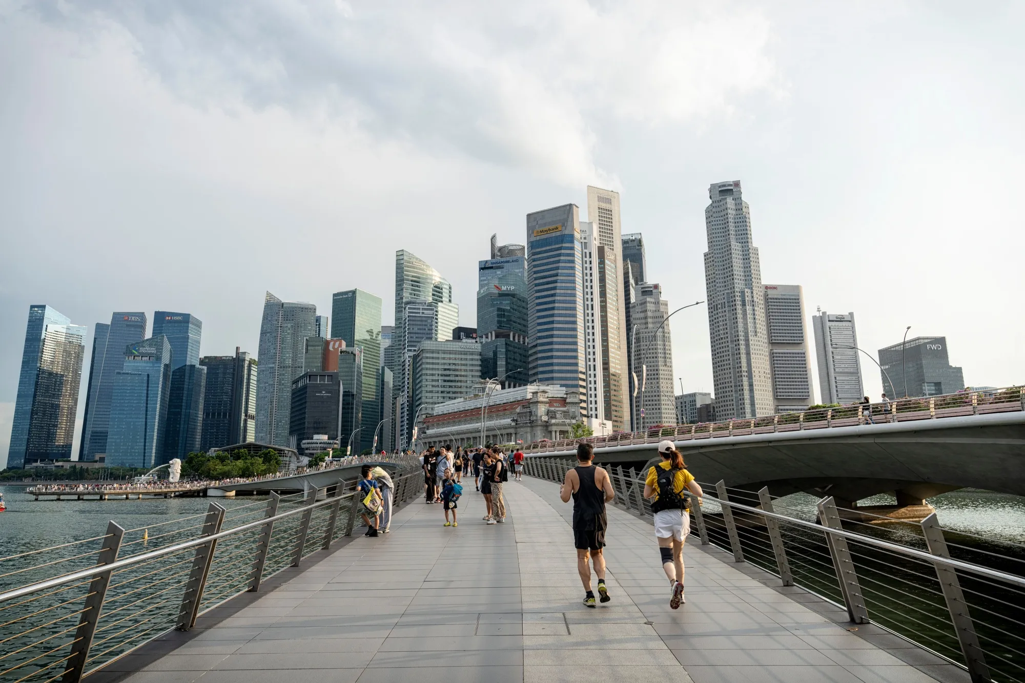 The central business district in Singapore.