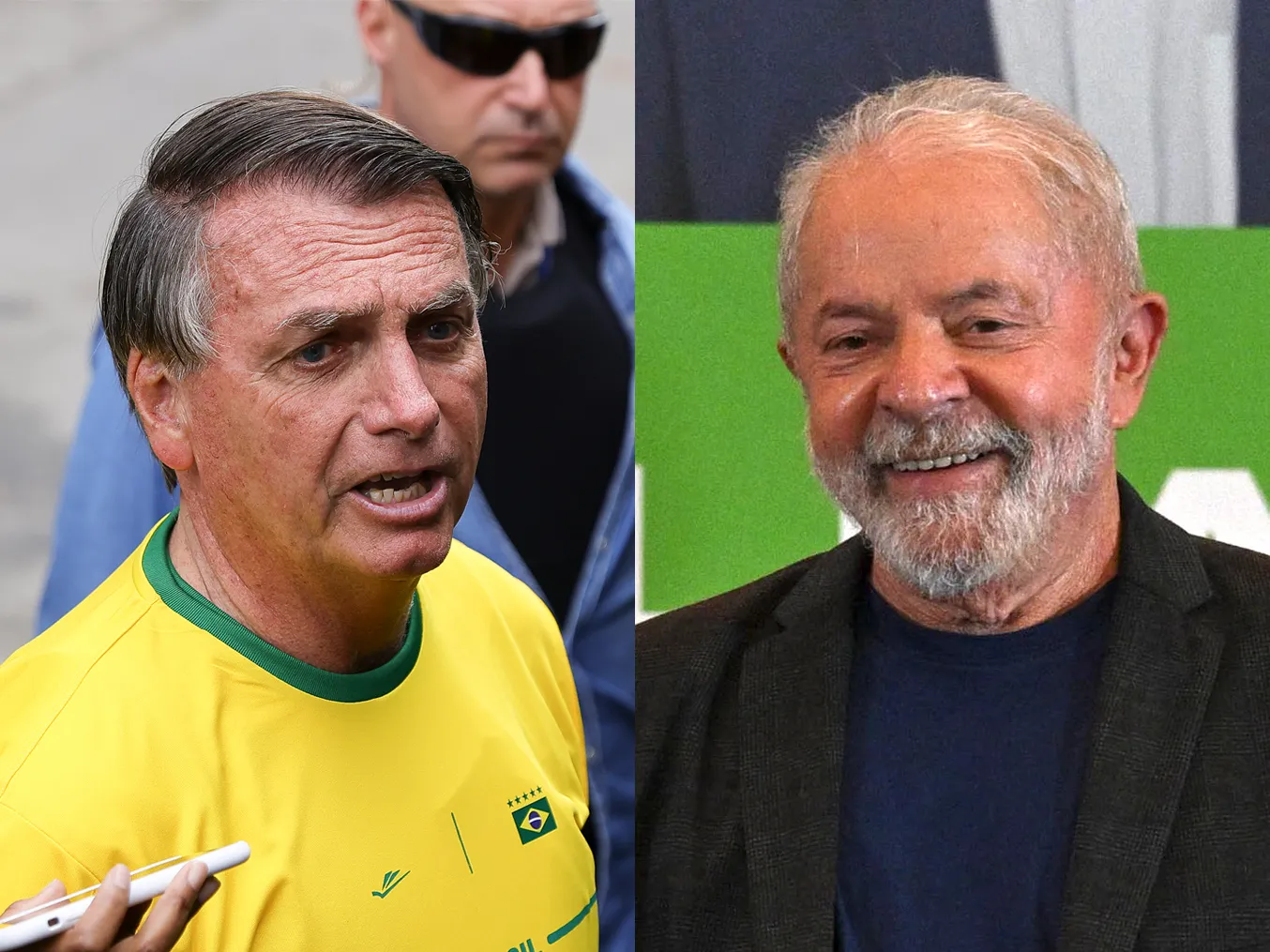 Jair Bolsonaro and Luiz Inacio Lula da Silva