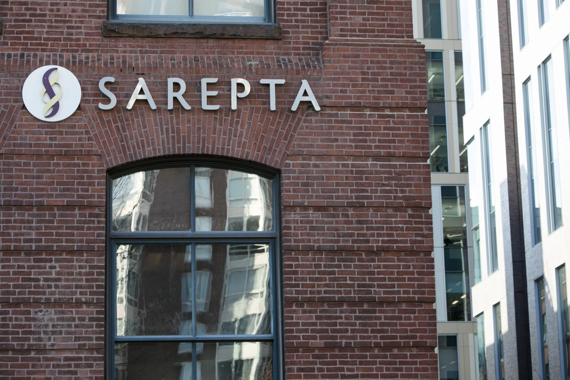 The headquarters of Sarepta Therapeutics in Cambridge, Massachusetts, in 2019.