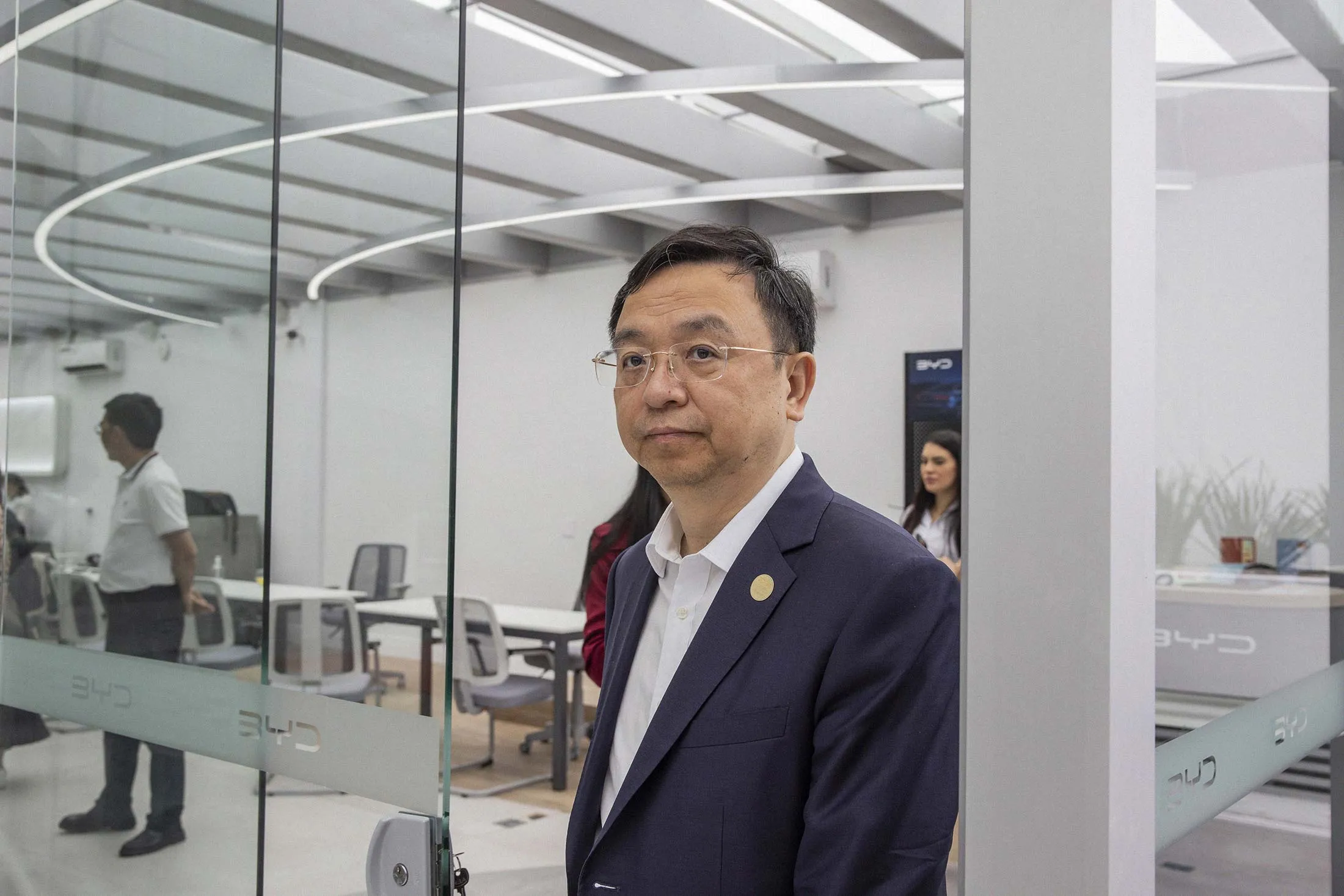 Wang at a BYD dealership in São Paulo.