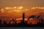 Emissions rise from an oil refinery in Texas.