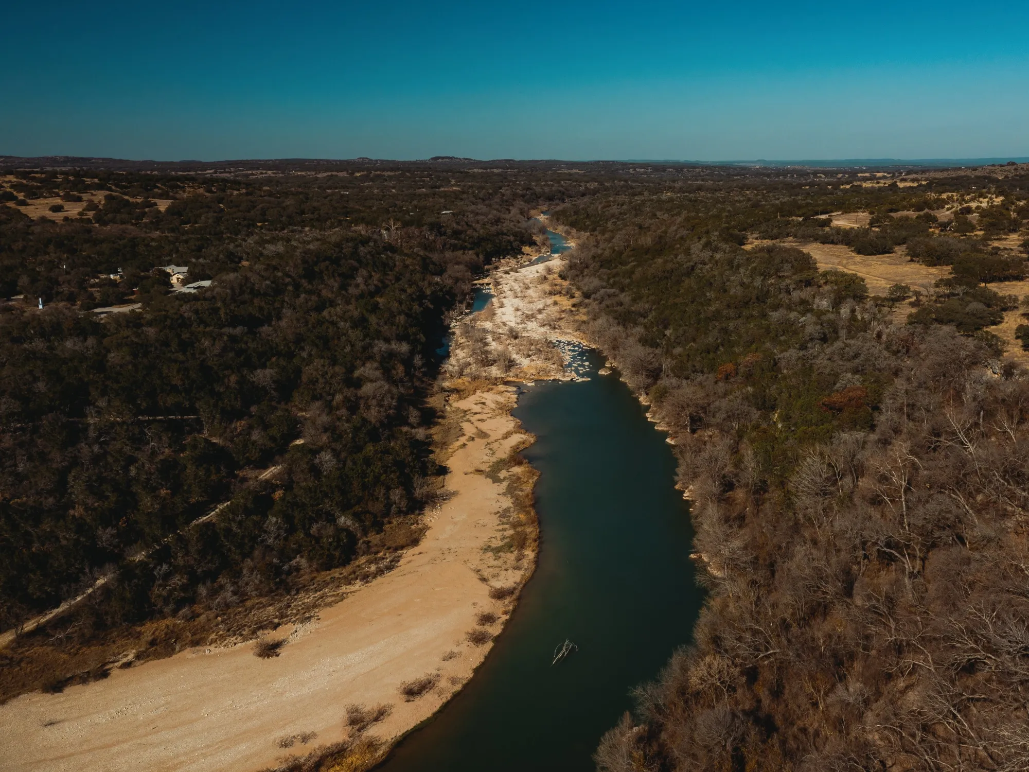The Pedernales River in Dripping Springs, Texas, in 2023