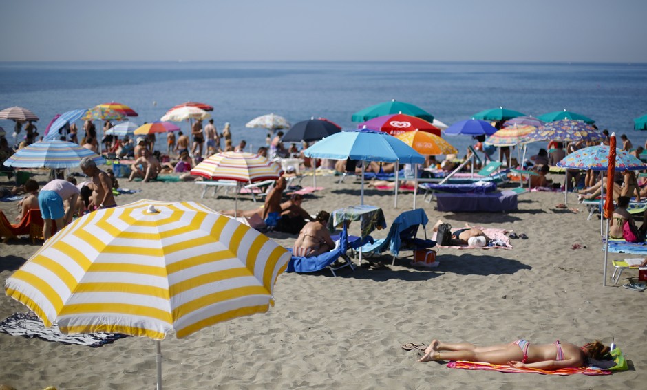 The beach at Ostia, west of Rome. 
