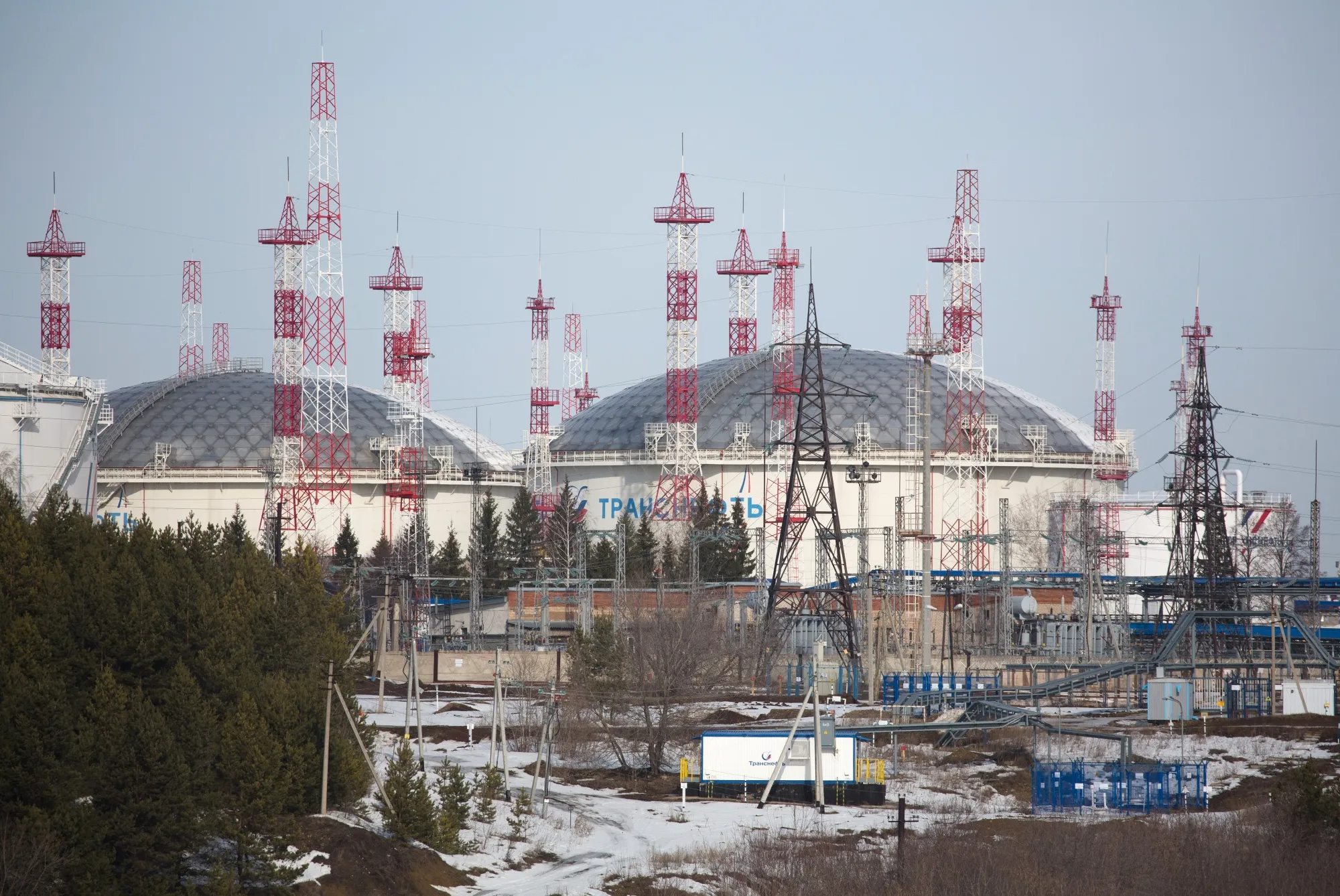 Storage tanks at the Kaleykino oil pumping station&nbsp;operated by Tatneft PJSC&nbsp;near Almetyevsk, Russia.