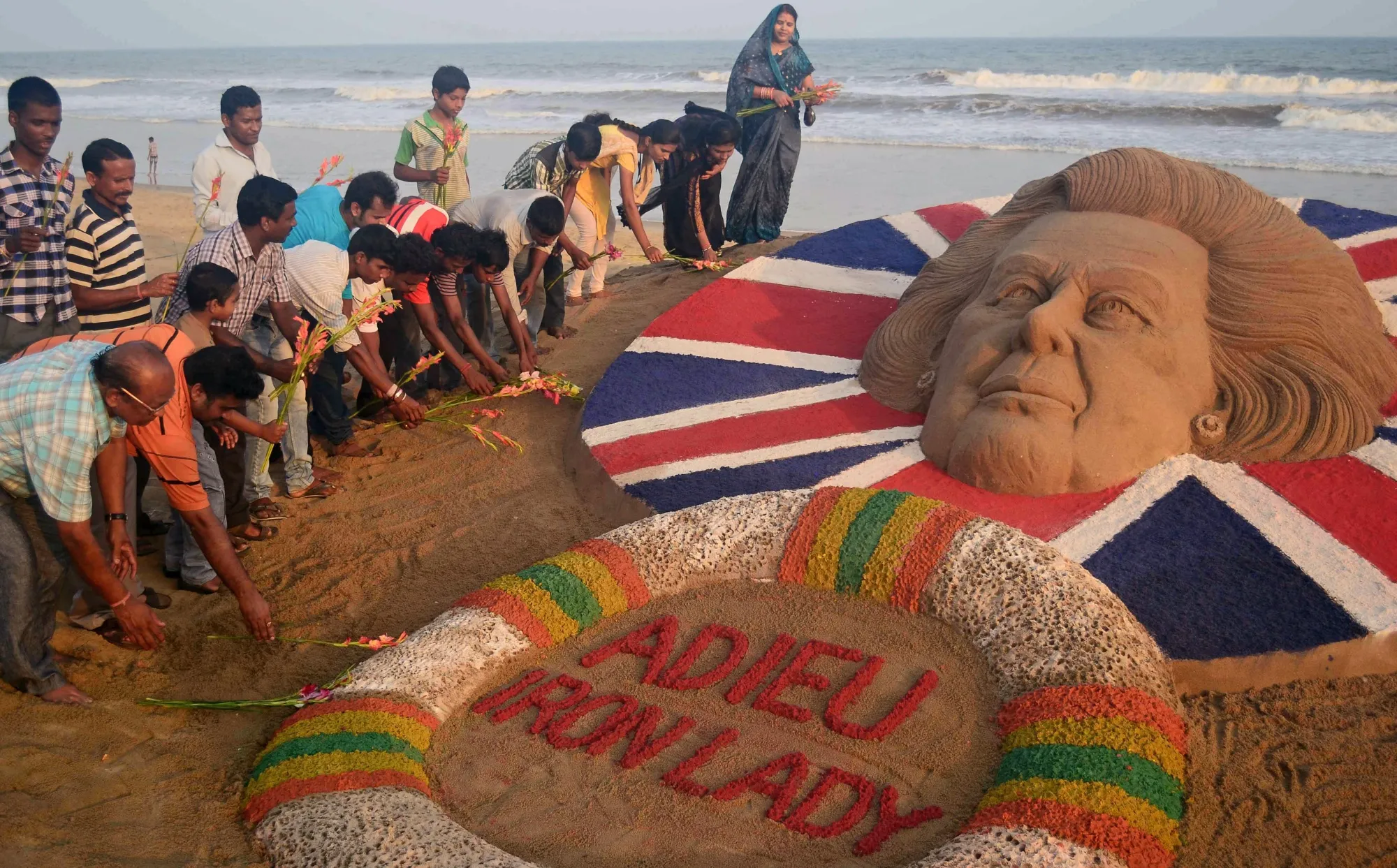 Are privatization’s failures washing away Margaret Thatcher’s legacy, like sand on this Indian beach?