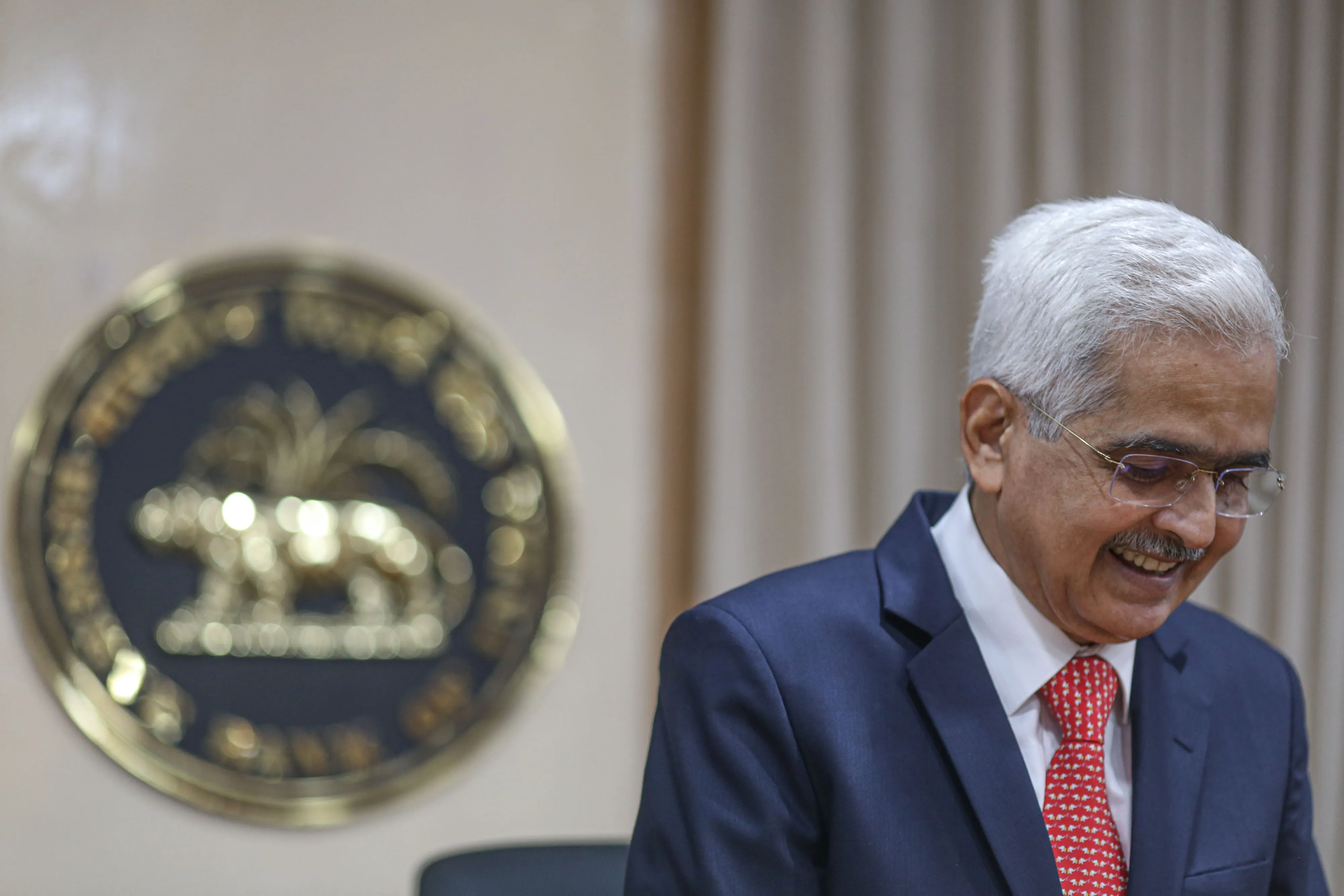Shaktikanta Das, governor of the Reserve Bank of India .