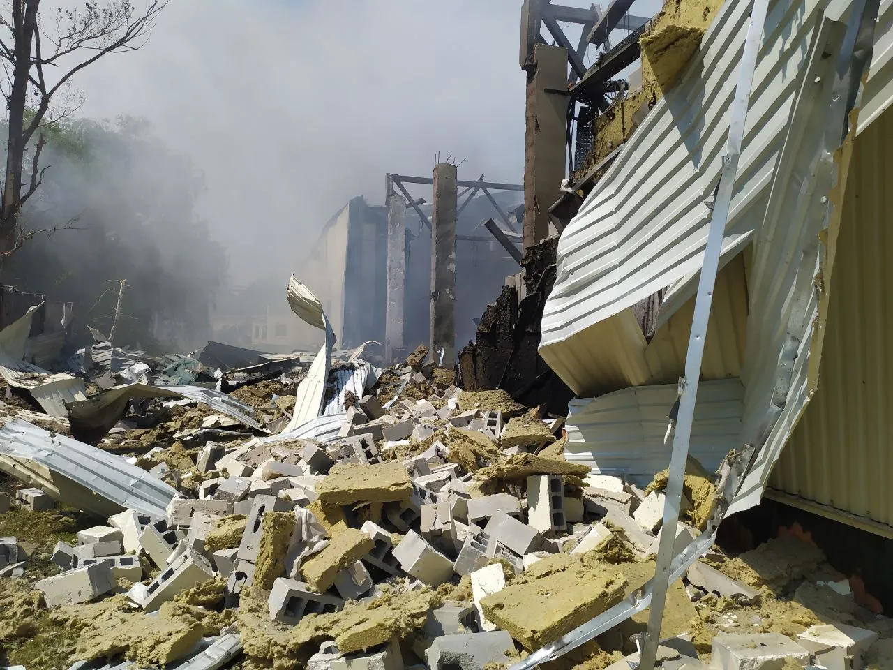 Damage in Kharkiv region following Russian strikes, on May 23.