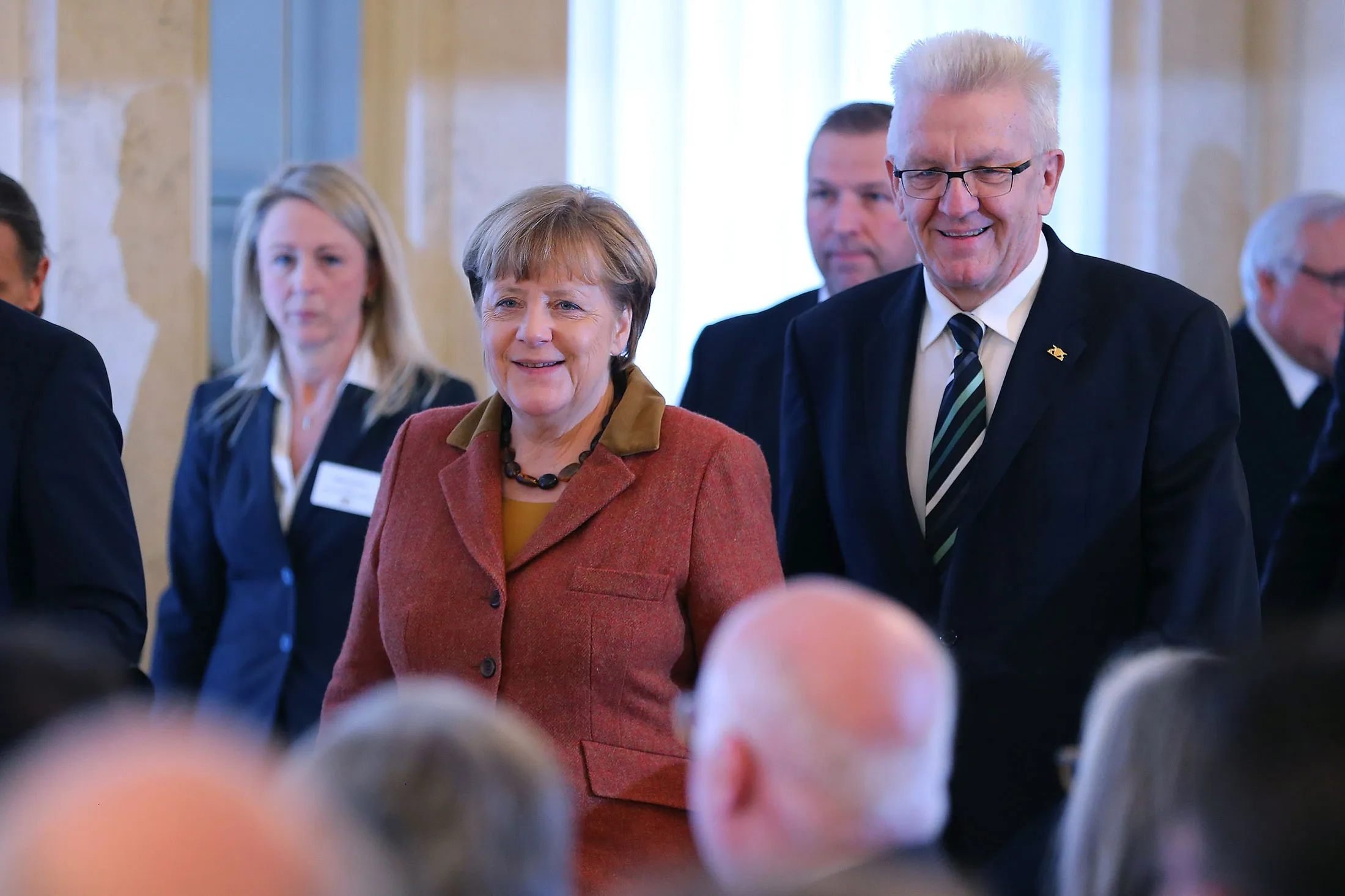 &nbsp;Angela Merkel and Winfried Kretschmann