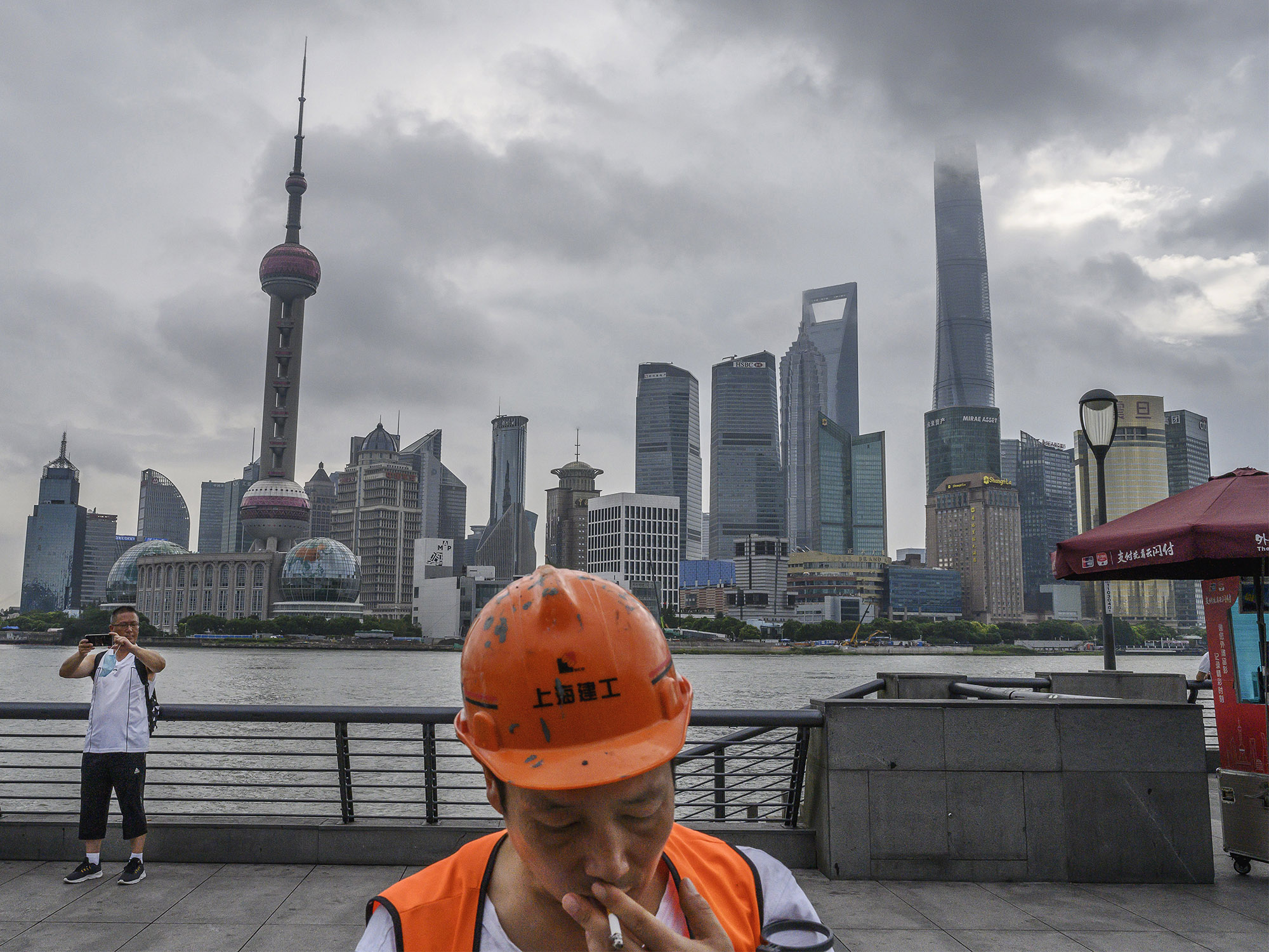 The skyline of Shanghai. 