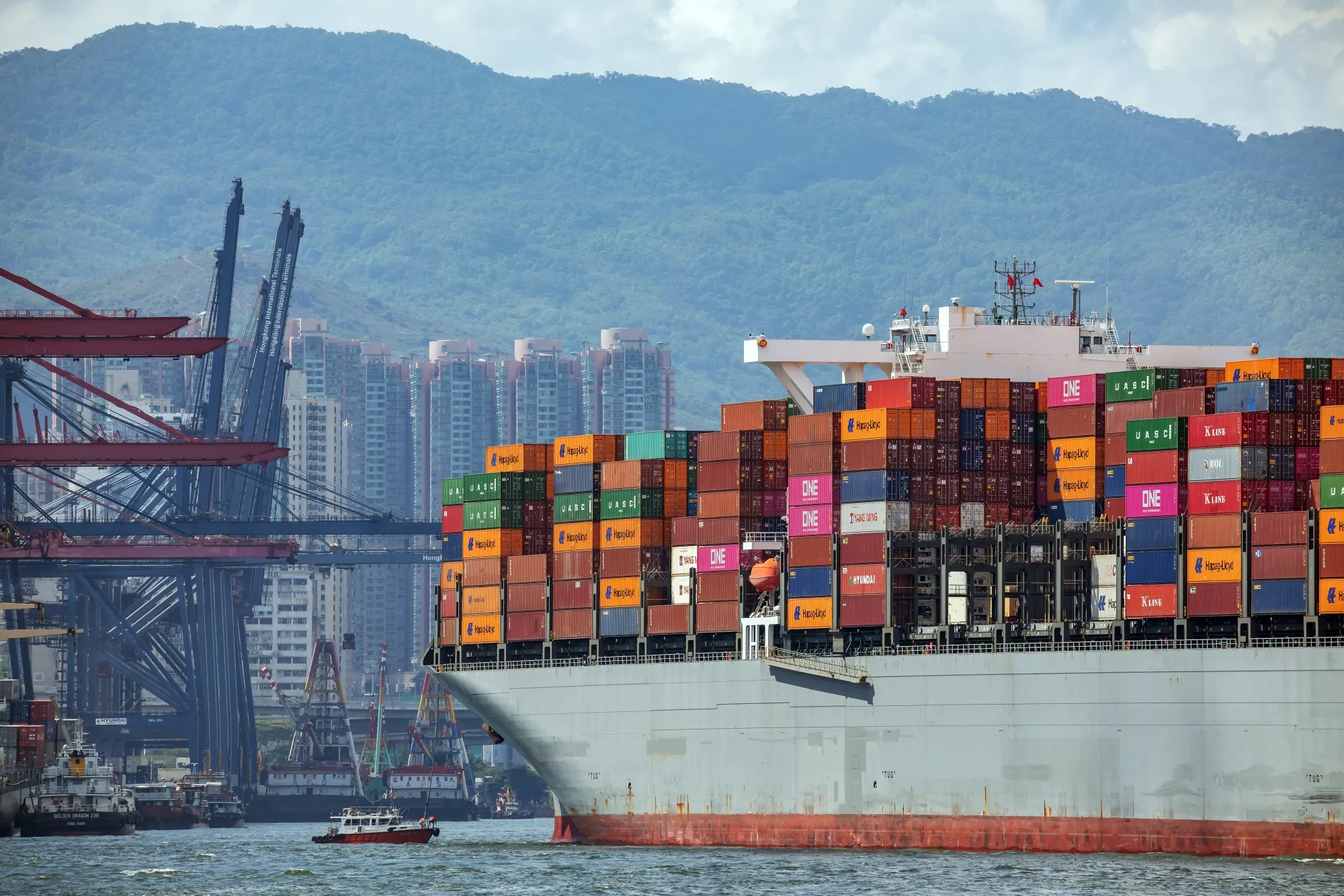 Views of the Kwai Tsing Container Terminals In Hong Kong Ahead Of Trade Figures