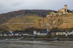 Vessels on the Rhine river.