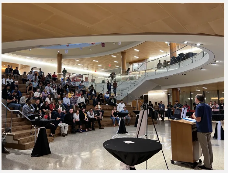 An entrepreneurship event at Olin Business School in St. Louis.