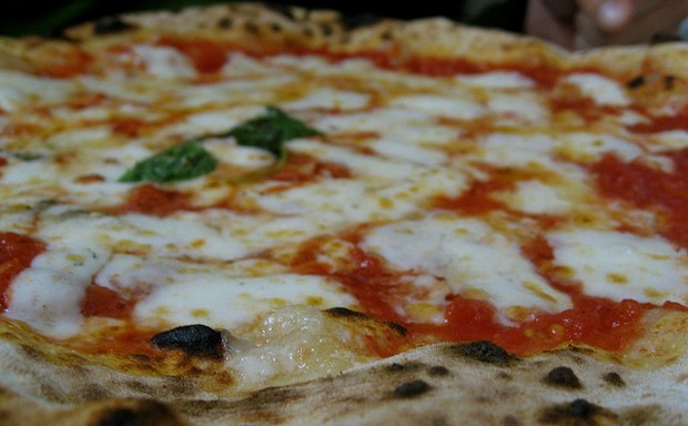 Veritable Neapolitan pizza in Naples, Italy.