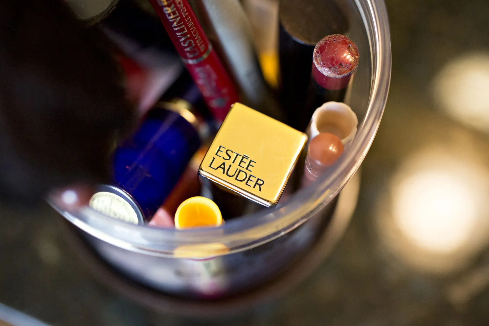 A tube of Estee Lauder Companies Inc. lipstick.&nbsp;