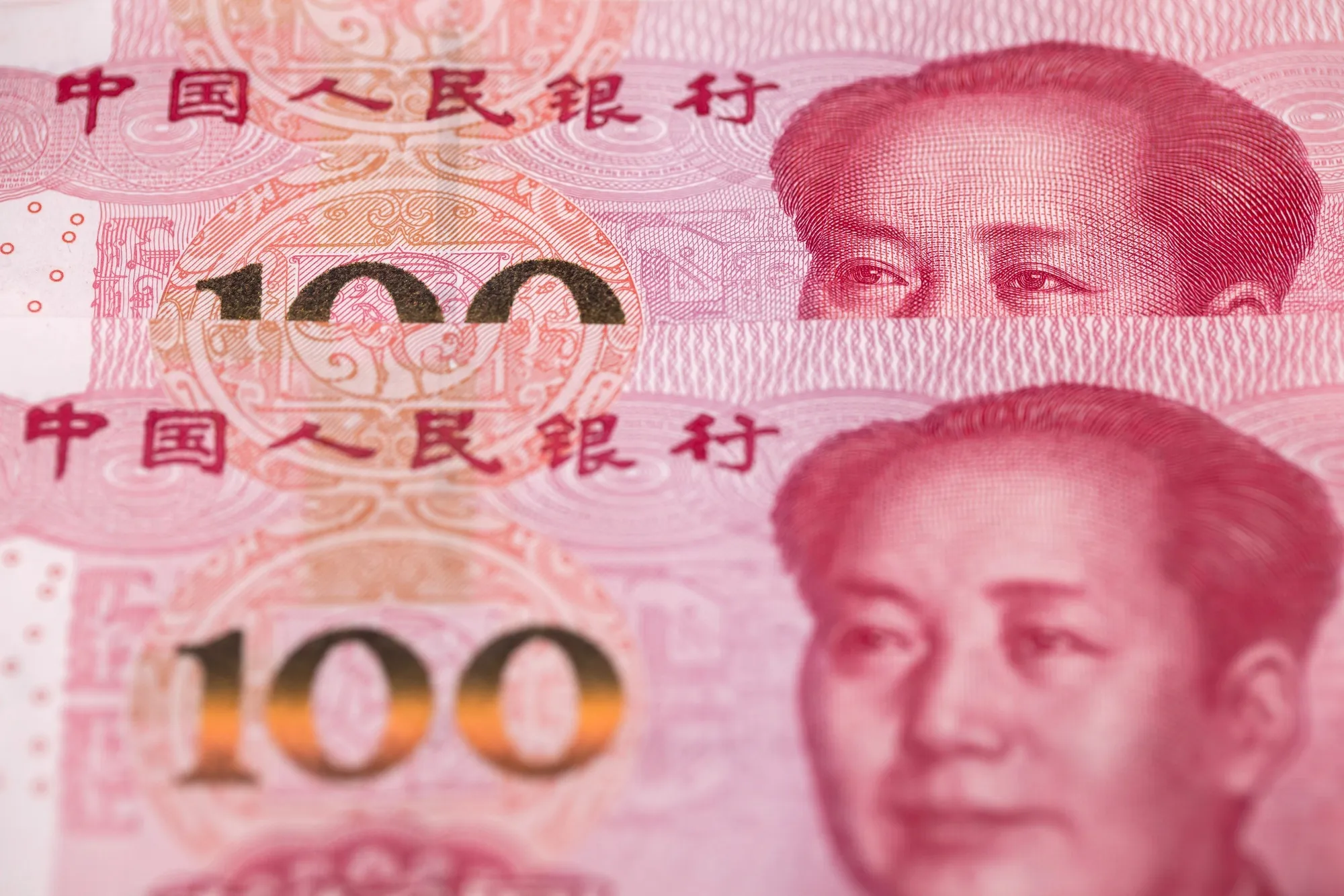Hong Kong Dollar, Chinese Yuan and US Dollar Banknotes As Currency Peg Intervention From HKMA Continues Into Third Day