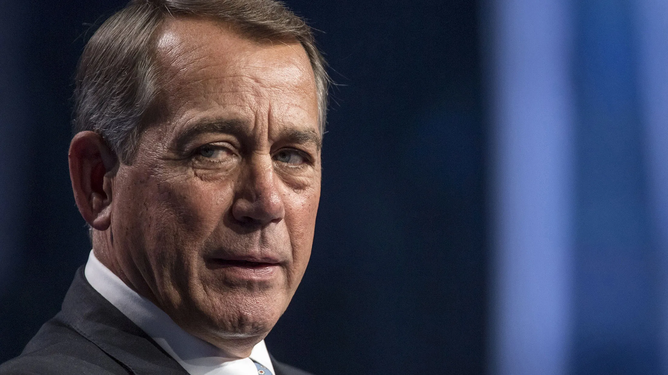 John Boehner, former U.S. House speaker, speaks during the Skybridge Alternatives (SALT) conference in Las Vegas on May 12, 2016.
