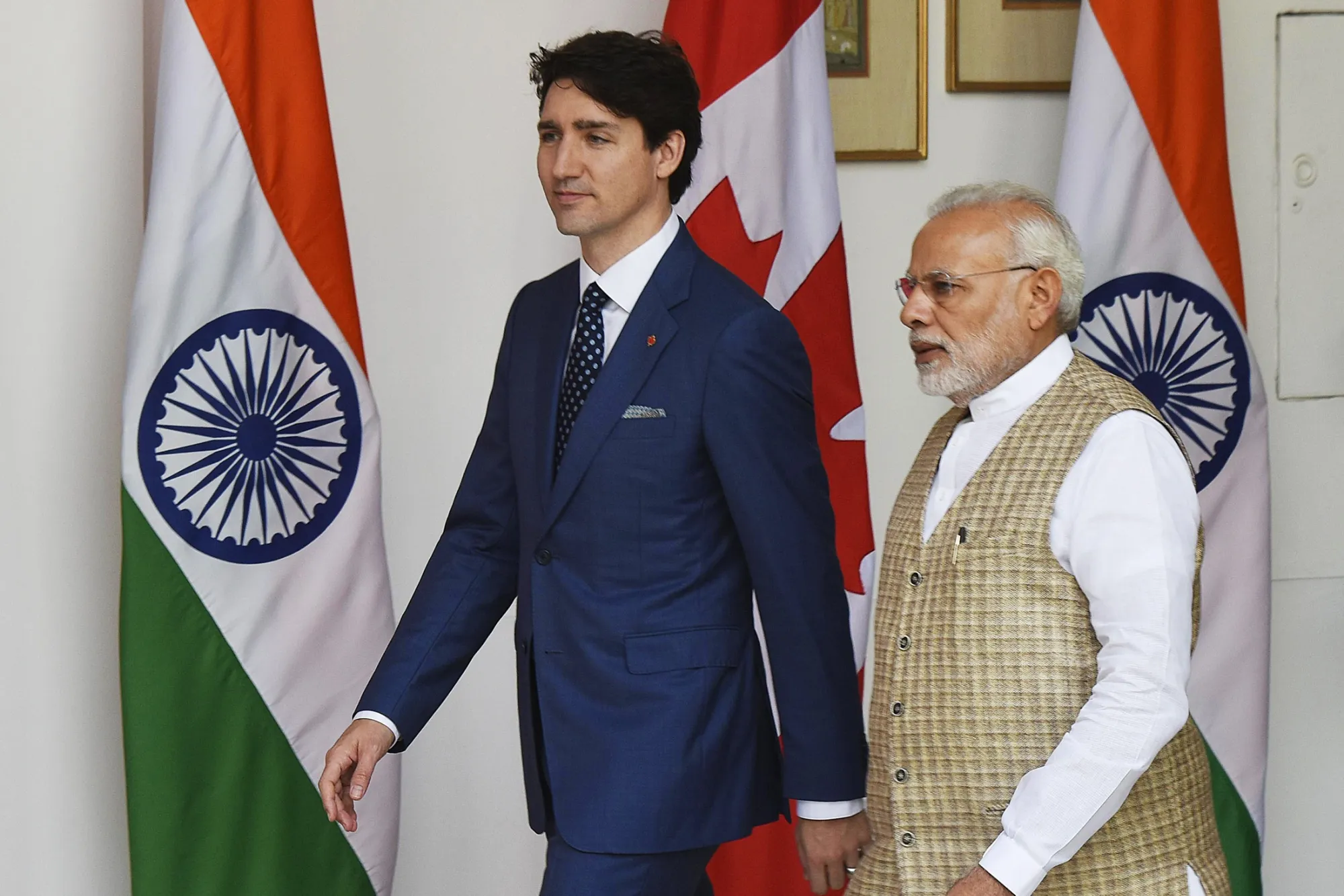 Justin Trudeau and Narendra Modi.