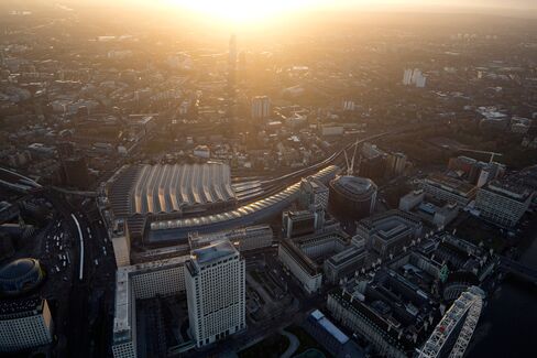 Aerial Views Of The City Of London And The Canary Wharf Business & Financial District