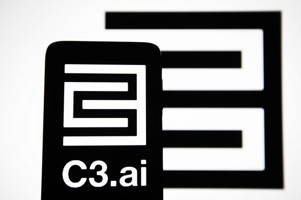 In this photo illustration, C3.ai, Inc. logo is seen on a