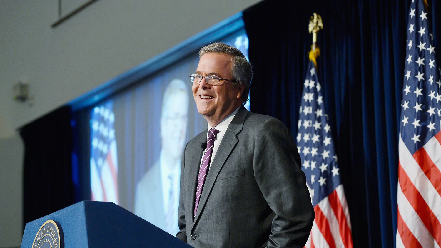 Former Florida Governor Jeb Bush speaks at the Reagan Library about his new book 'Immigration Wars: Forging an American Solution' on March 8, 2013 in Simi Valley, California.
