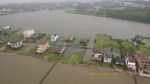 Homes in Galveston, Texas, flooded by Tropical Storm Bill.