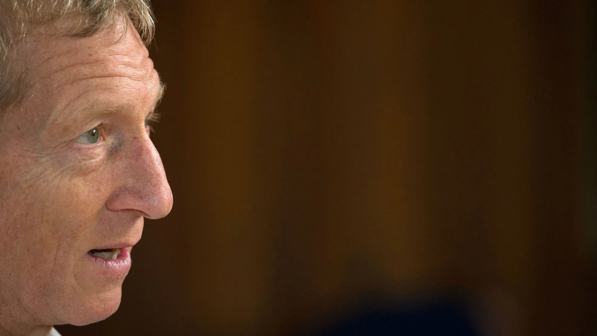 Thomas "Tom" Steyer, founder of Farallon Capital Management LLC, speaks during a Bloomberg Television interview in Pescadero, California, U.S., on Wednesday, Dec. 4, 2013
