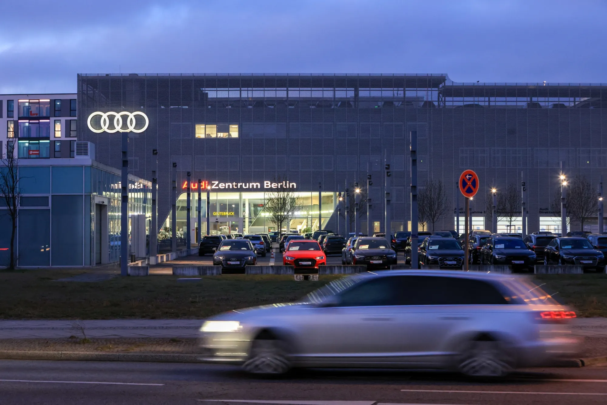 Used Audi cars at an Audi automobile dealership in Berlin, Germany.