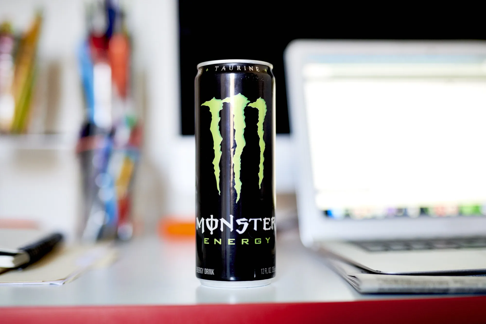 A Monster Energy drink arranged in the Brooklyn Borough of New York, U.S., on Tuesday, Nov. 23, 2021. Monster&nbsp;Beverage Corp.
