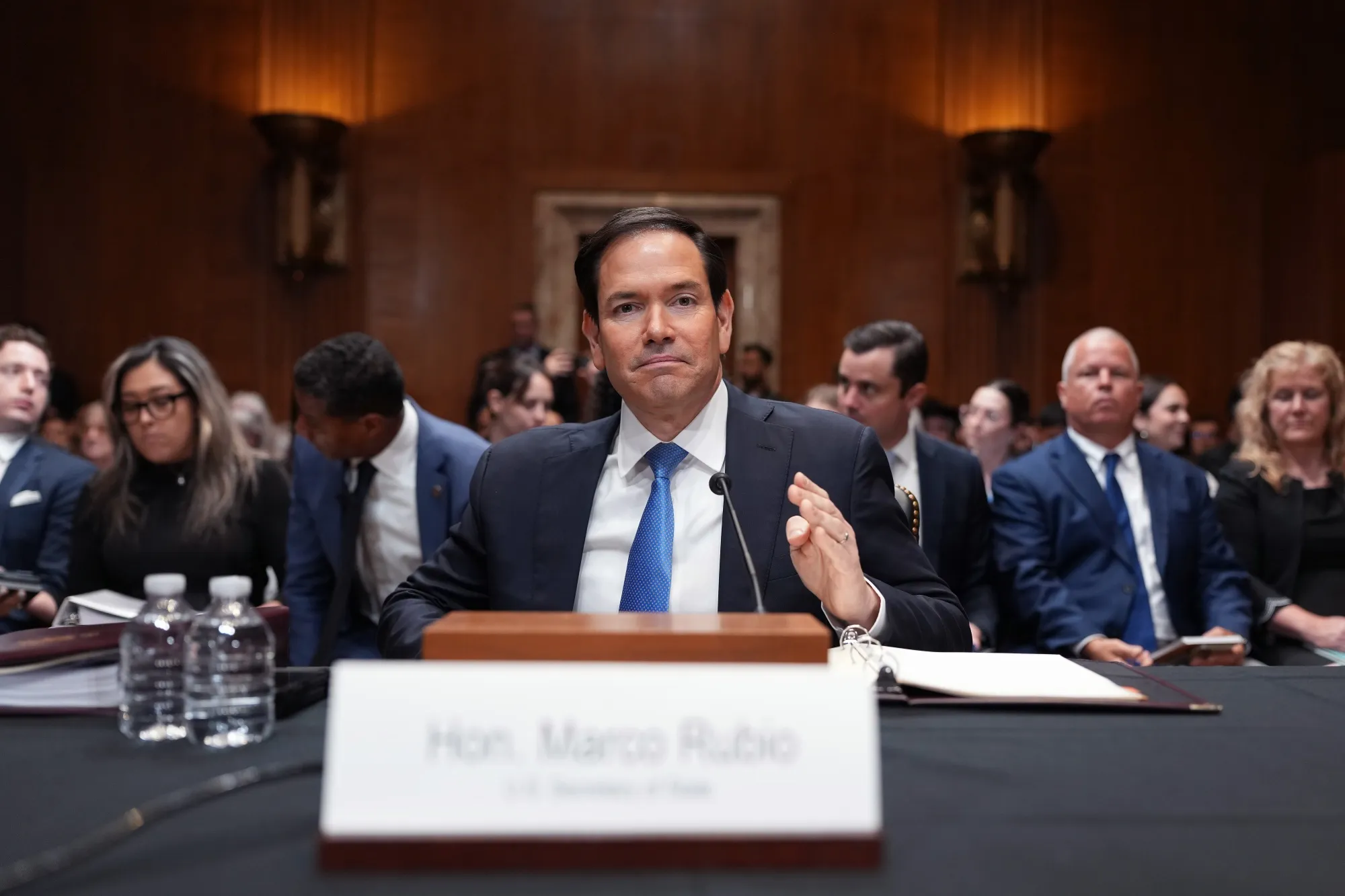 Marco Rubio testifies before the Senate Appropriations Committee Subcommittee on State, Foreign Operations, and Related Programs in the Dirksen Senate Office Building&nbsp;in Washington, DC.