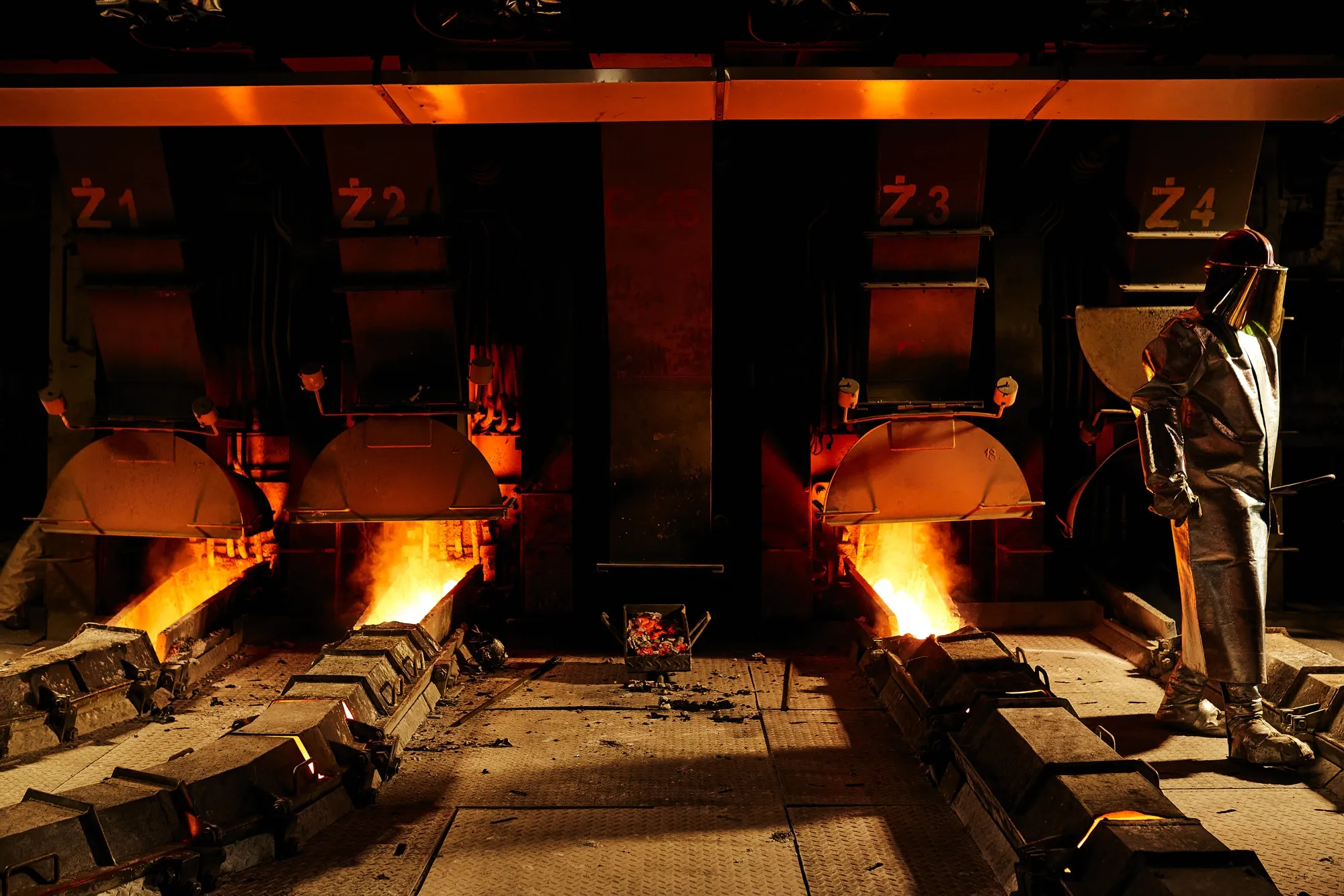 The KGHM Polska Miedz copper smelting plant in Glogow, Poland.