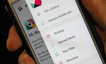 A menu in the chat service app Slack