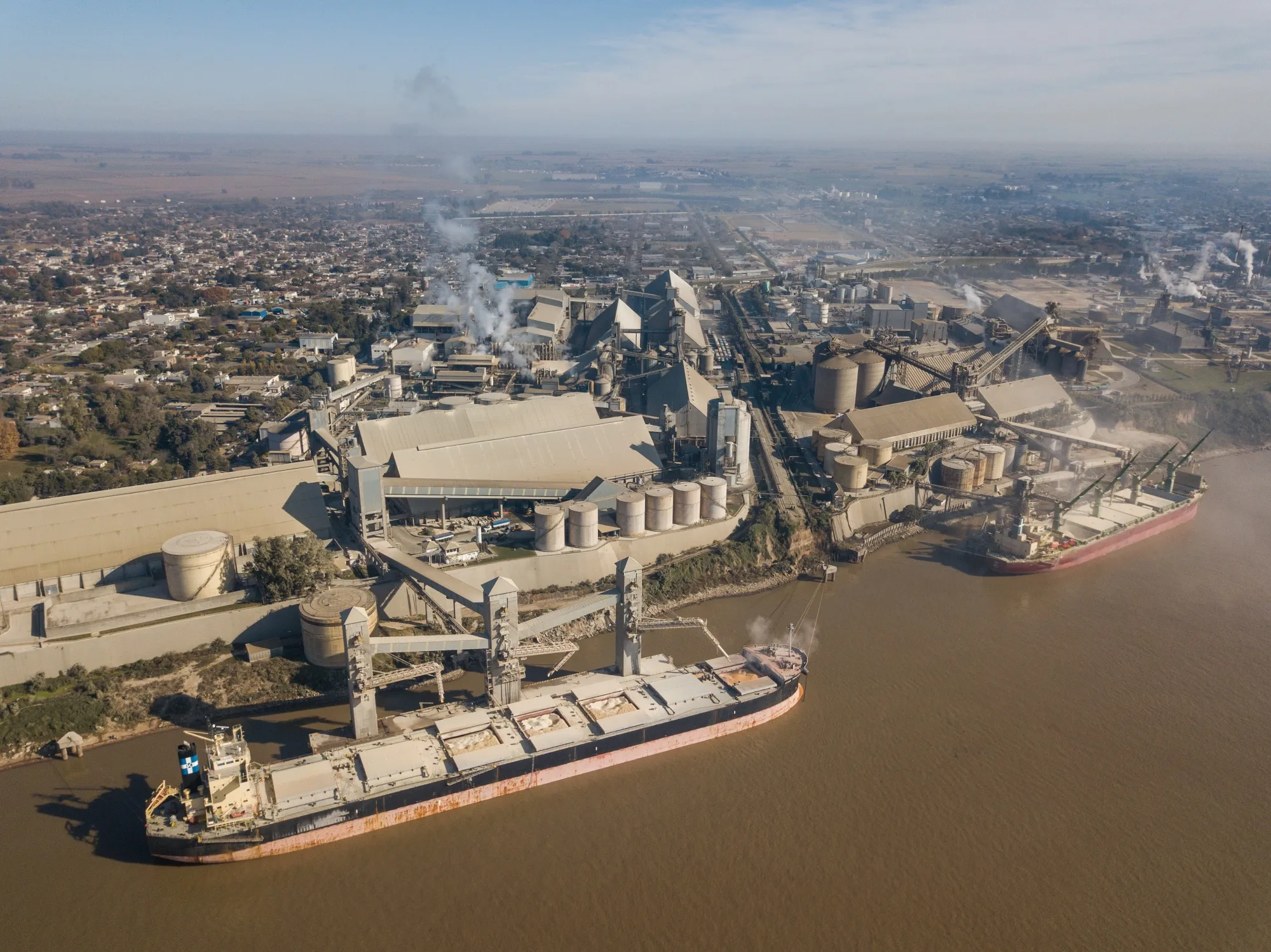 A Vicentin&nbsp;factory at San Lorenzo dock in&nbsp;San Lorenzo, Argentina.